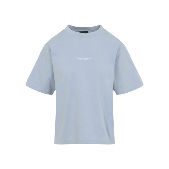 Light Blue Medium Fit Cotton T-Shirt
