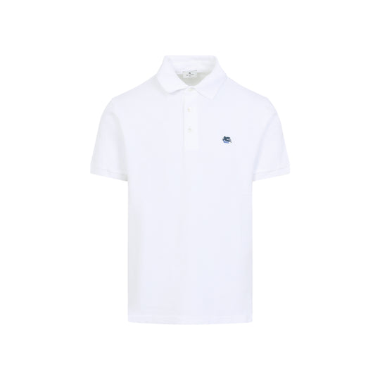 White Roma Plain Cotton Polo