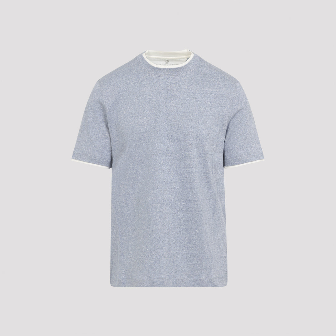 Brunello Cucinelli T-shirts - Blu | 740177ff54a87b772aa7a90033903167b86cab22