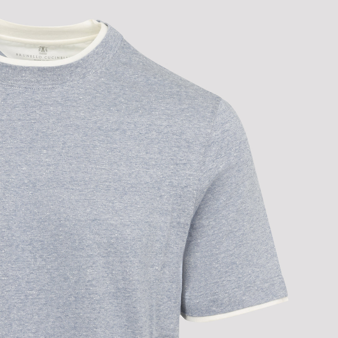 Brunello Cucinelli T-shirts - Blu | 48462361bed7db436fb3bdbdbff2fee7ac9c52f1
