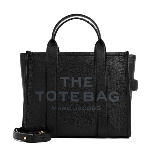 The Leather Medium Tote Black Bag