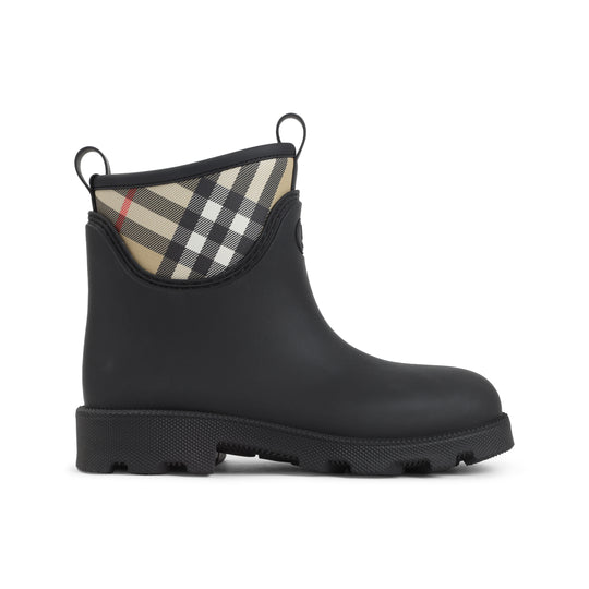 Black Marsh Stamp Low Rubber Boots