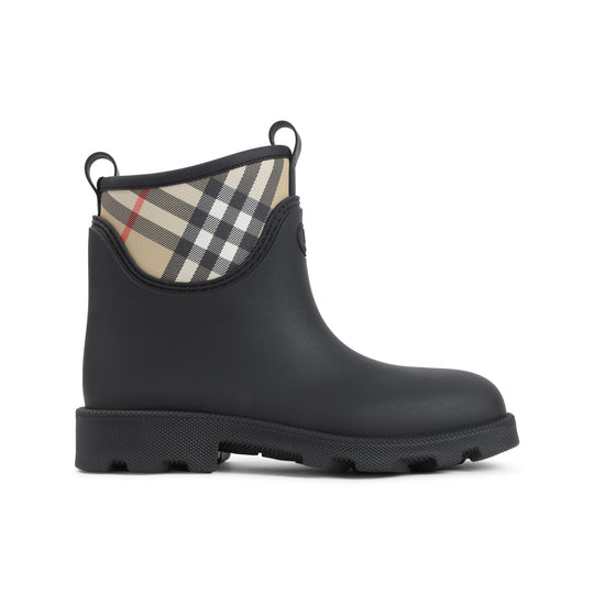 Black Marsh Stamp Low Rubber Boots