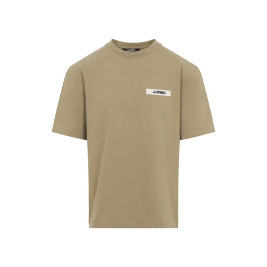Dark Beige Cotton Le T-Shirt Grosgrain T-Shirt