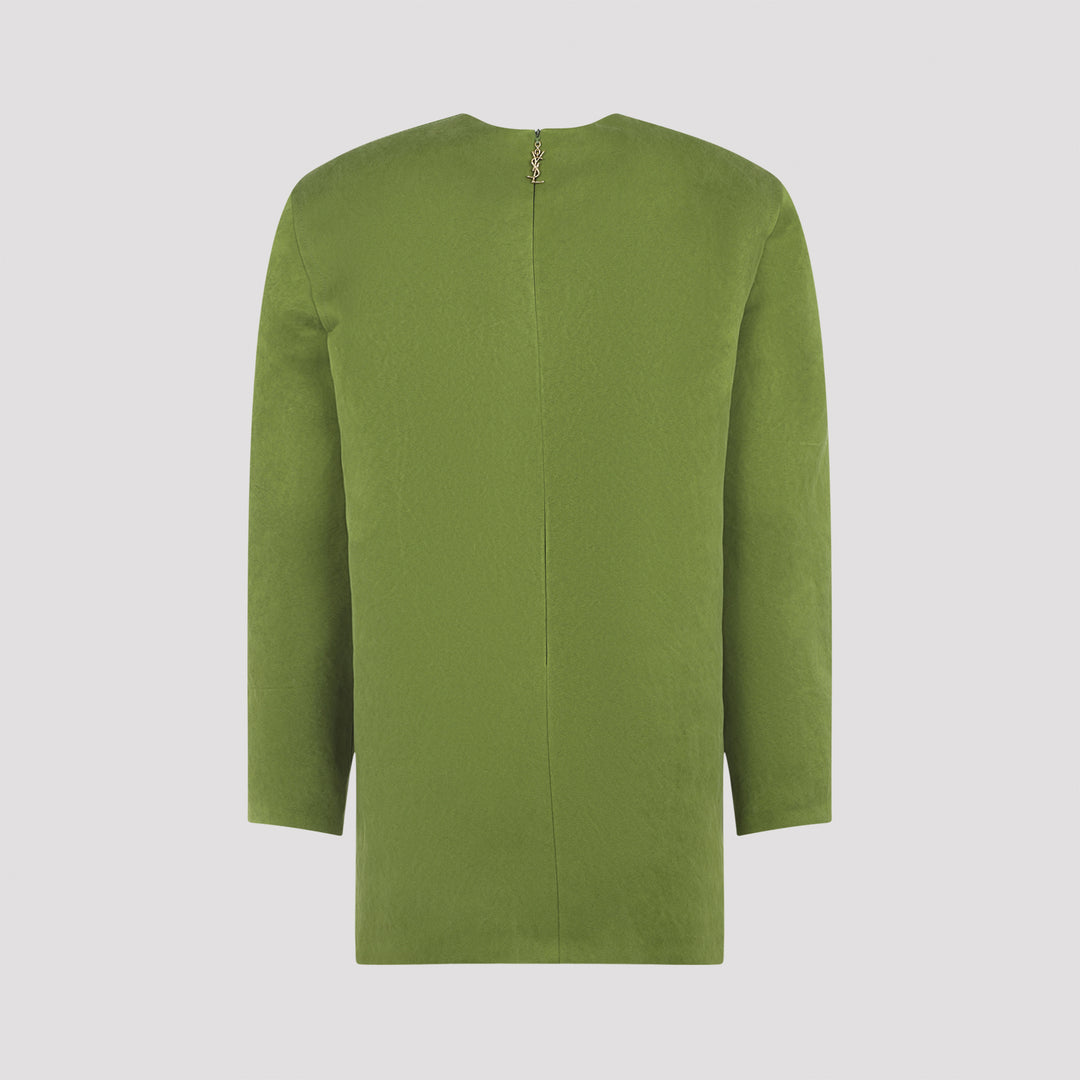 Saint Laurent Mini dresses - Verde | f04f7cff186678af789fe2e66f6b12cdaa04cd18