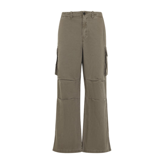 Green Mount Cargo Cotton Pants