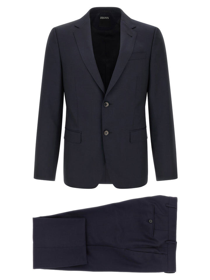 Zegna Mohair Wool Dress Suits - Blu | 90d4321557927bbf2b735473cd13fc40aac324f9