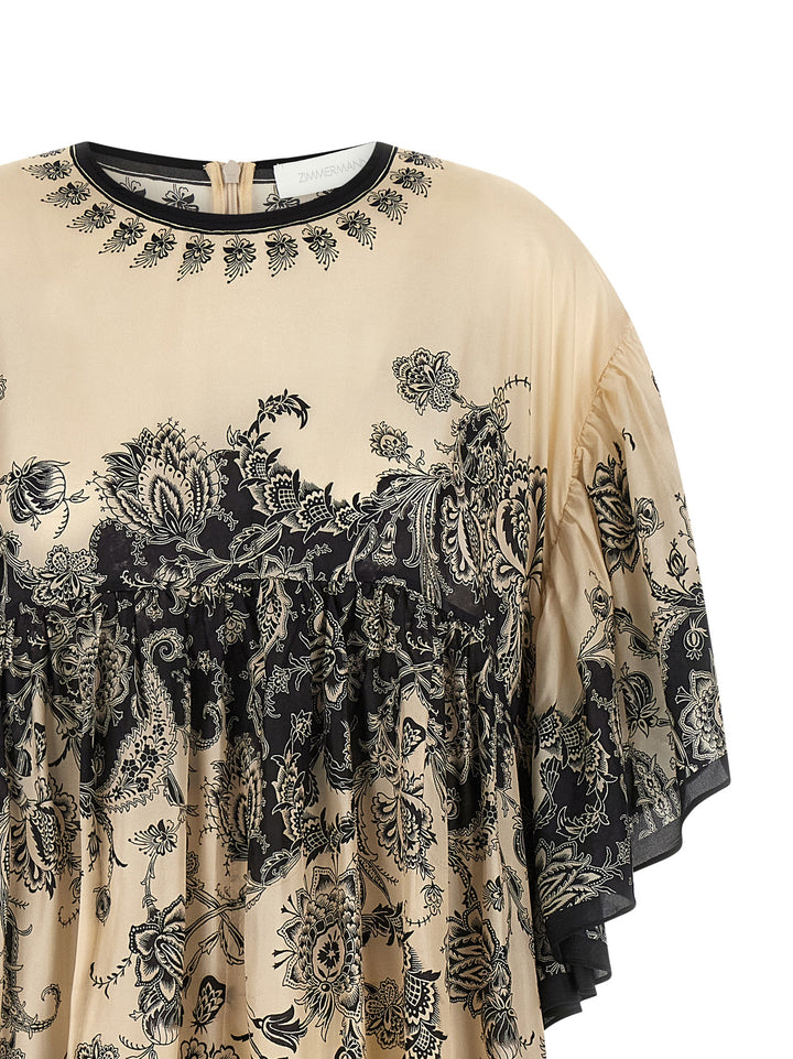 Zimmermann Rhiannon Maxi Abiti - Bianco/Nero | 7e05ad0affbd8384f3286160e196779b4c5c96a1