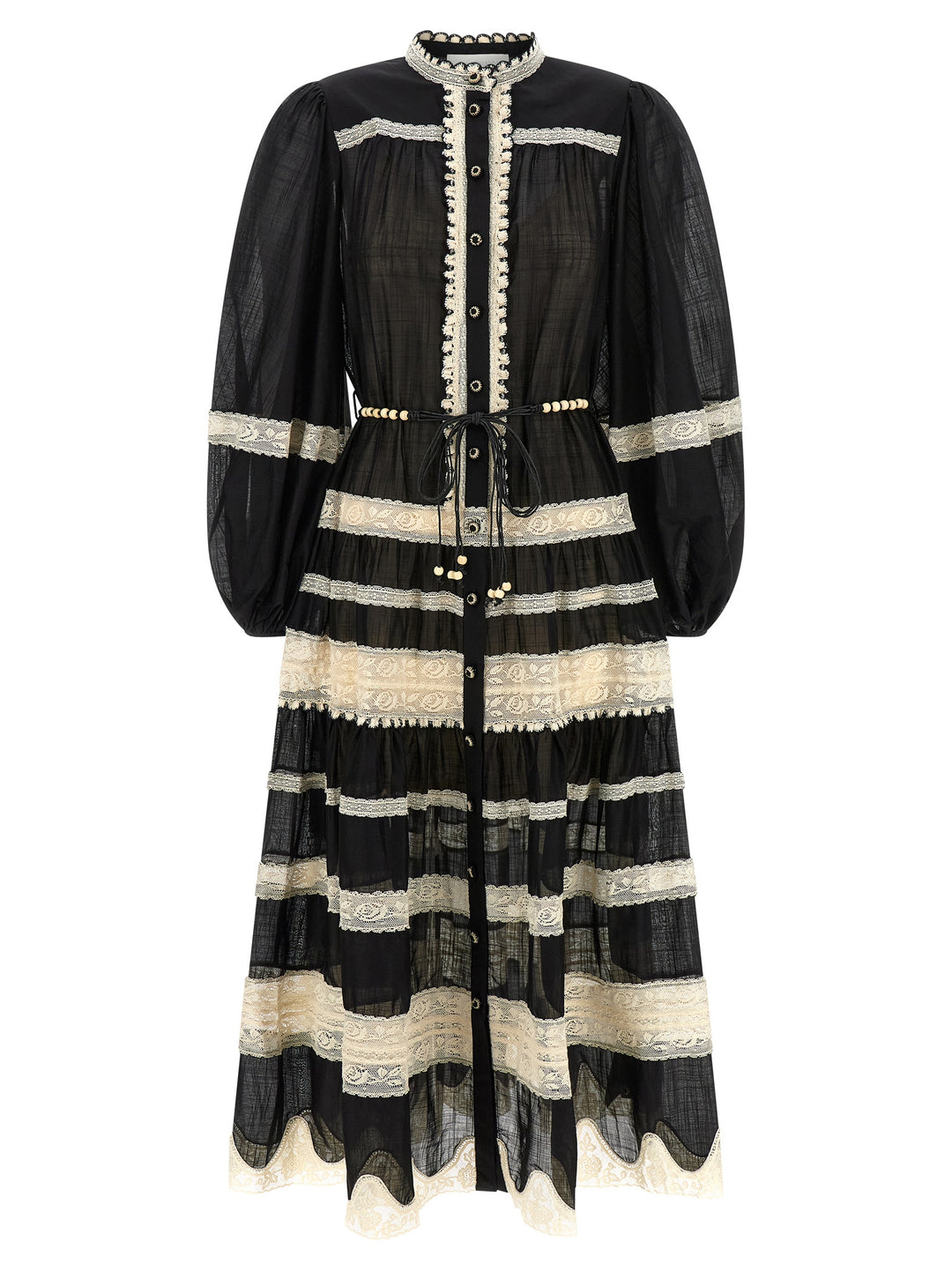Zimmermann Rhiannon Lace Billow Abiti - Bianco/Nero | 96d47b1d9f5ada8c94d060deb04984fa21b3eaf5