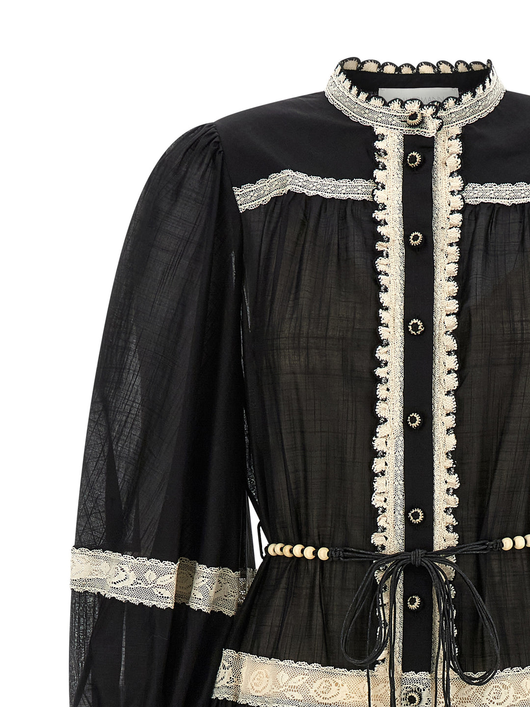 Zimmermann Rhiannon Lace Billow Abiti - Bianco/Nero | 574ace637f3e73ed1ca9962c9d2bde5c4d15e6fc