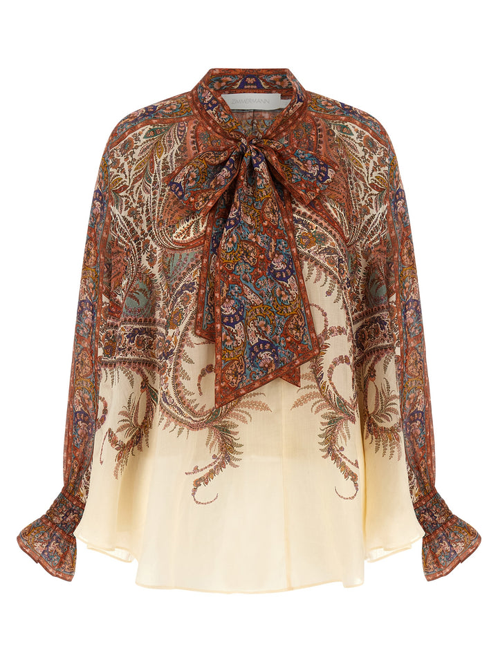 Zimmermann Rhiannon Tie Neck Camicie - Multicolor | 00eb3a47449ec7e162b65dc4f8cd385f6ea61dda