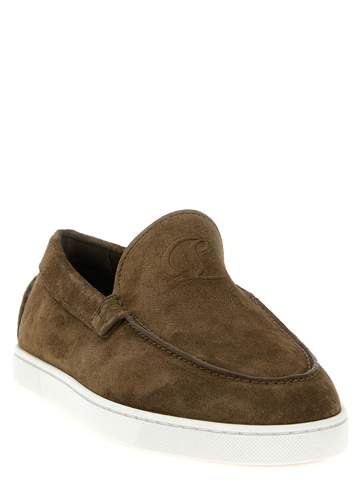 Christian Louboutin Moonboat Mocassini - Marrone | 12235a9bf3f0bbaeed64bce8e4a13624ac5d1bcd
