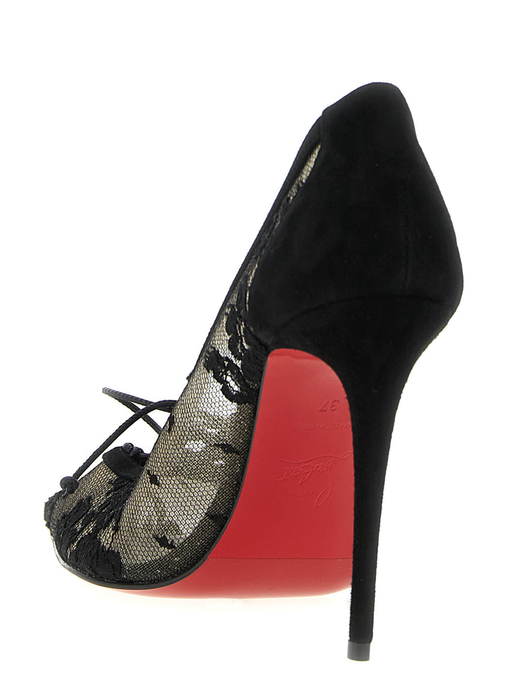 Christian Louboutin Km Lace Decollete - Nero | b897c6b684693476fb13c786b30fe86636404623