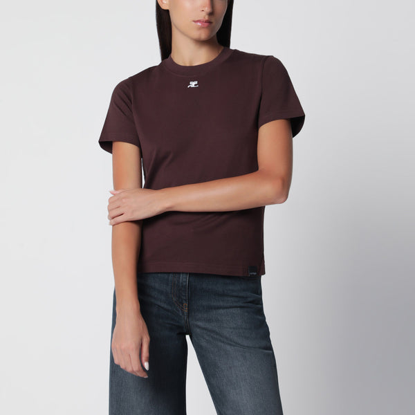 Ac Regular Burnt Red Cotton T-Shirt