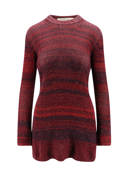 Knitted Multicolor Mini Dress With Stars Detail