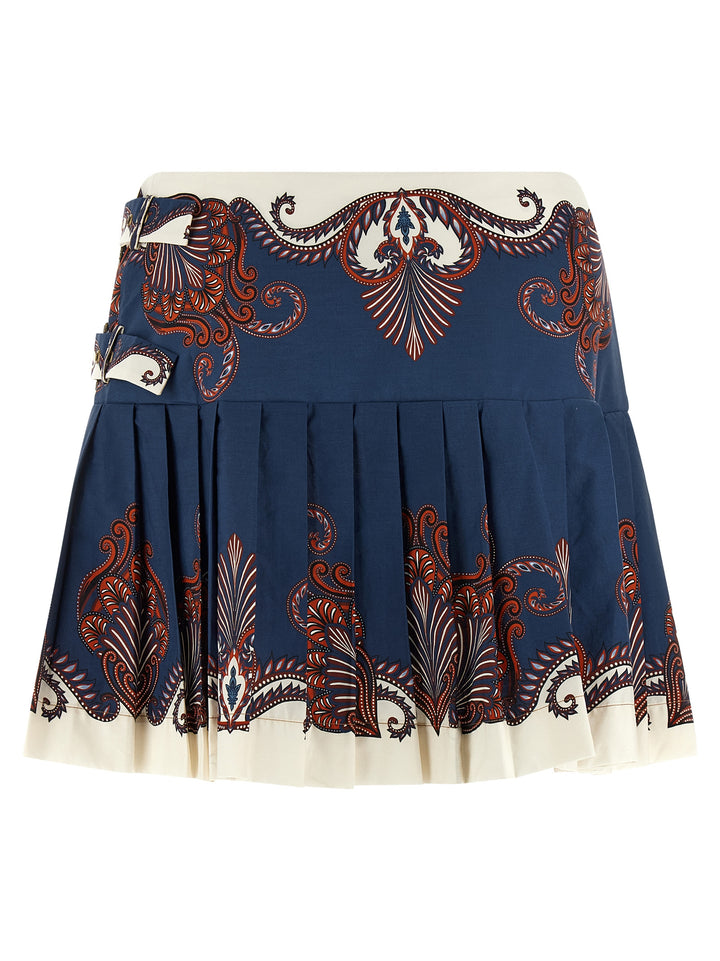 Farm Rio Blue Arabesque Gonne - Blu | 94b3b48f43d548d4ac47c3902e01ff373529e5e6