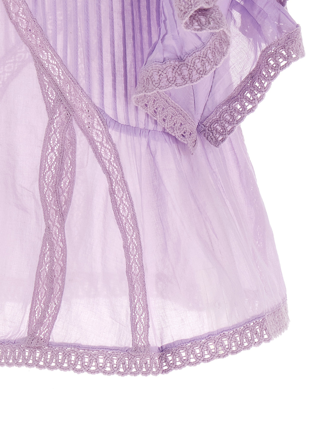 Farm Rio Openwork Detail Blouse Camicie - Viola | a2c904390fbfa111111a769727186733cf376bed