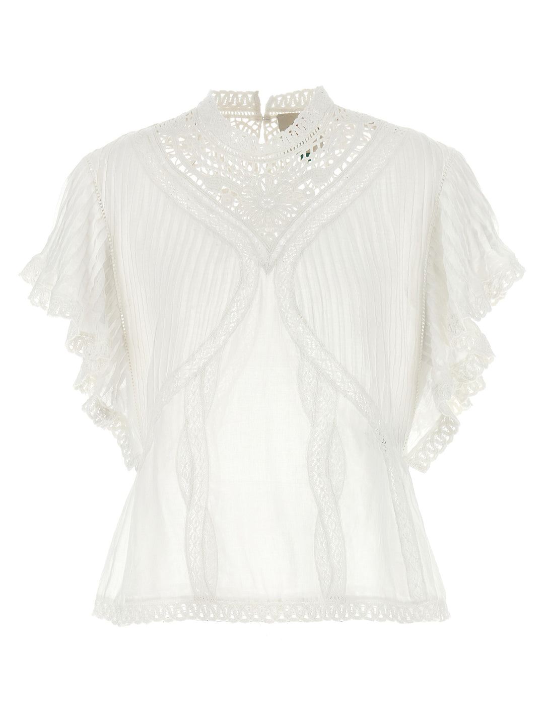 Farm Rio Openwork Detail Blouse Camicie - Bianco | 19a212aa73a7a7cd0e4869b680e1fd246e8b2d23