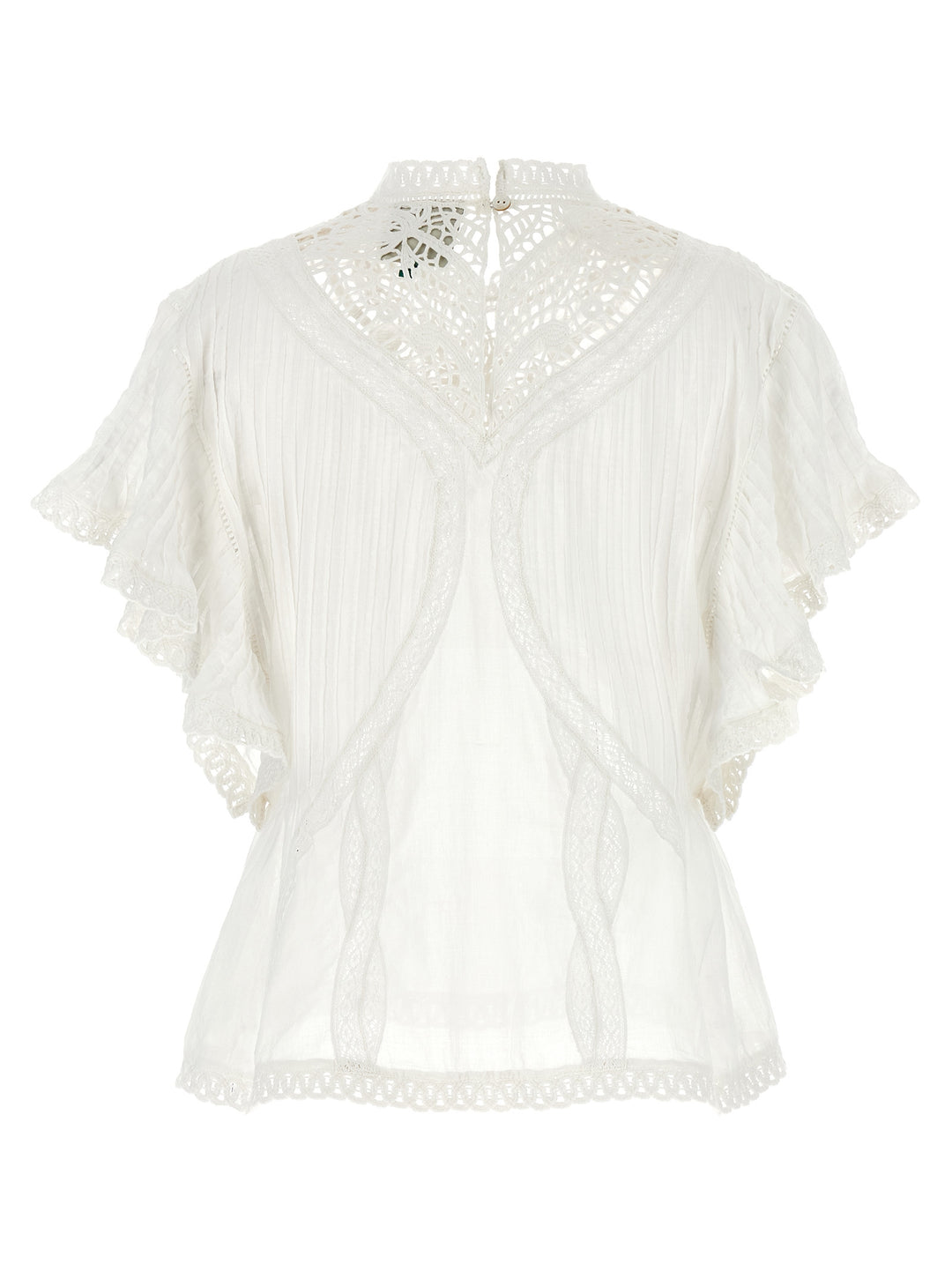 Farm Rio Openwork Detail Blouse Camicie - Bianco | 8776fbfde5e6d4506a49739e2de5d5d7f75070c2