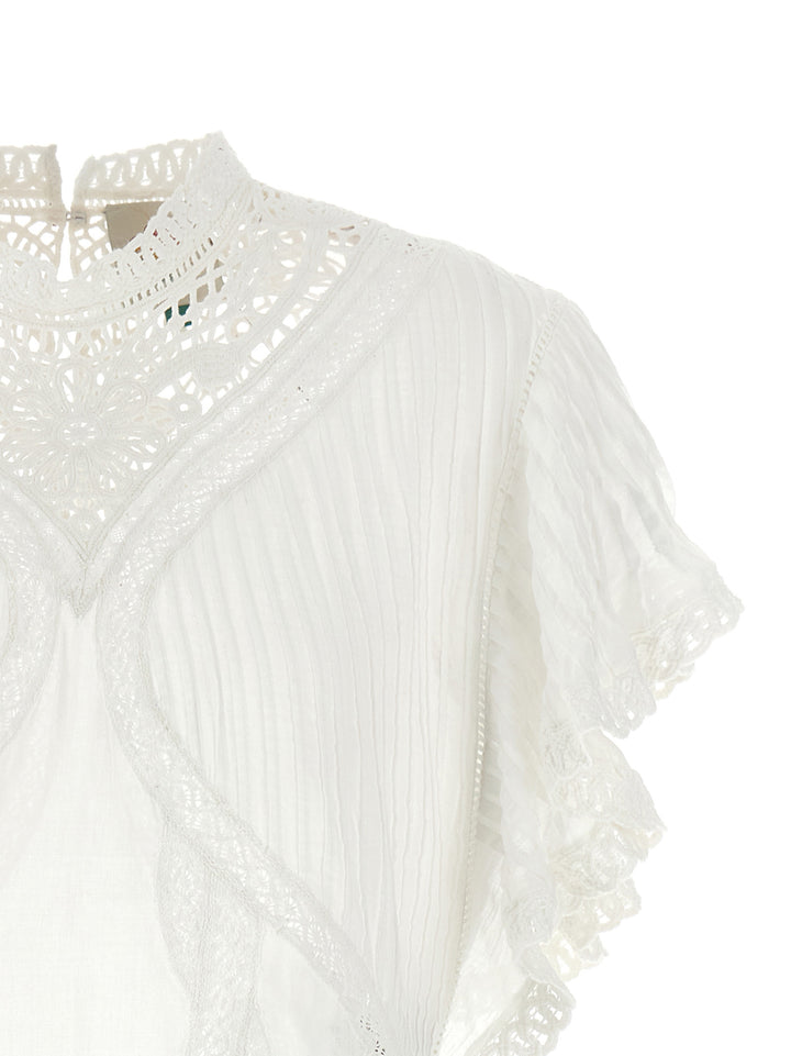 Farm Rio Openwork Detail Blouse Camicie - Bianco | 2c6e915572d04c51c6fbde43d40f1240830606a4