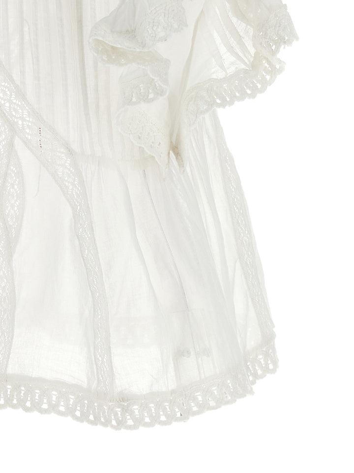 Farm Rio Openwork Detail Blouse Camicie - Bianco | db6fa3975c00adb80ea0b8cd7cad3bac899d648d