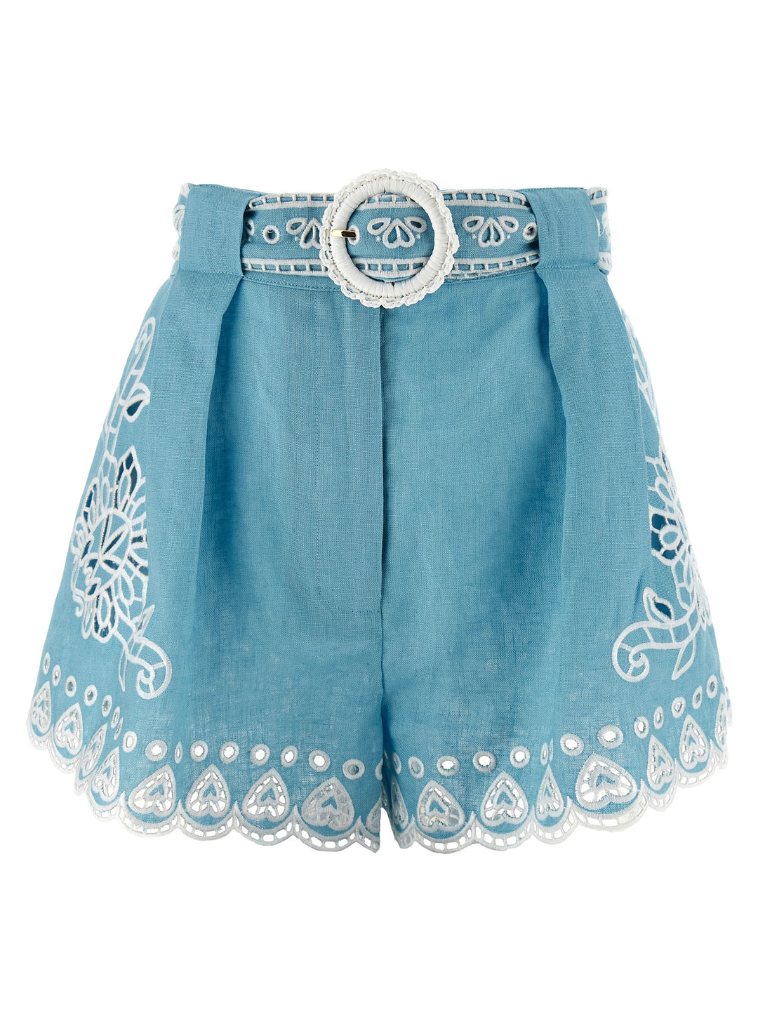 Farm Rio Romantic Richelieu Bermuda e Short - Celeste | 058a04adc13ba2fcbfc43da8f02564ef466c8d0f