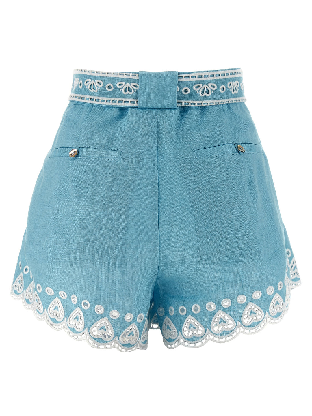 Farm Rio Romantic Richelieu Bermuda e Short - Celeste | 98218f1a9c46305bbb00d91a87f6bc7aa582a65c