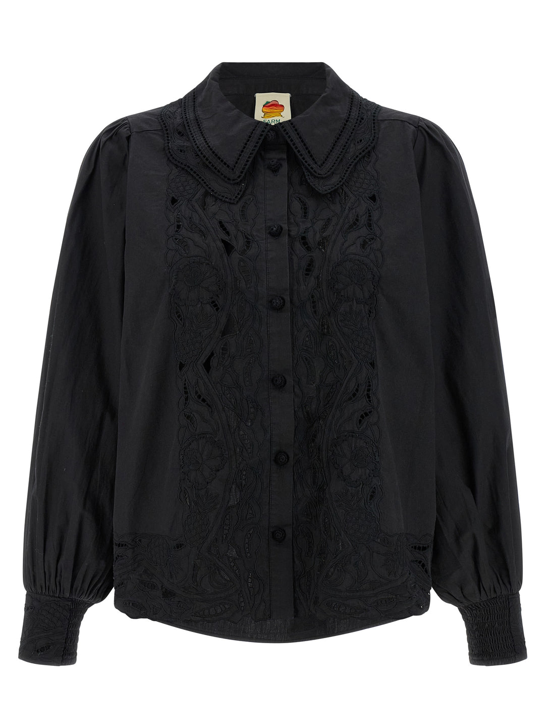 Farm Rio Black Embroidered Camicie - Nero | 731c3a53d1db0eb36223c11cb6a0bf7c14f656cd