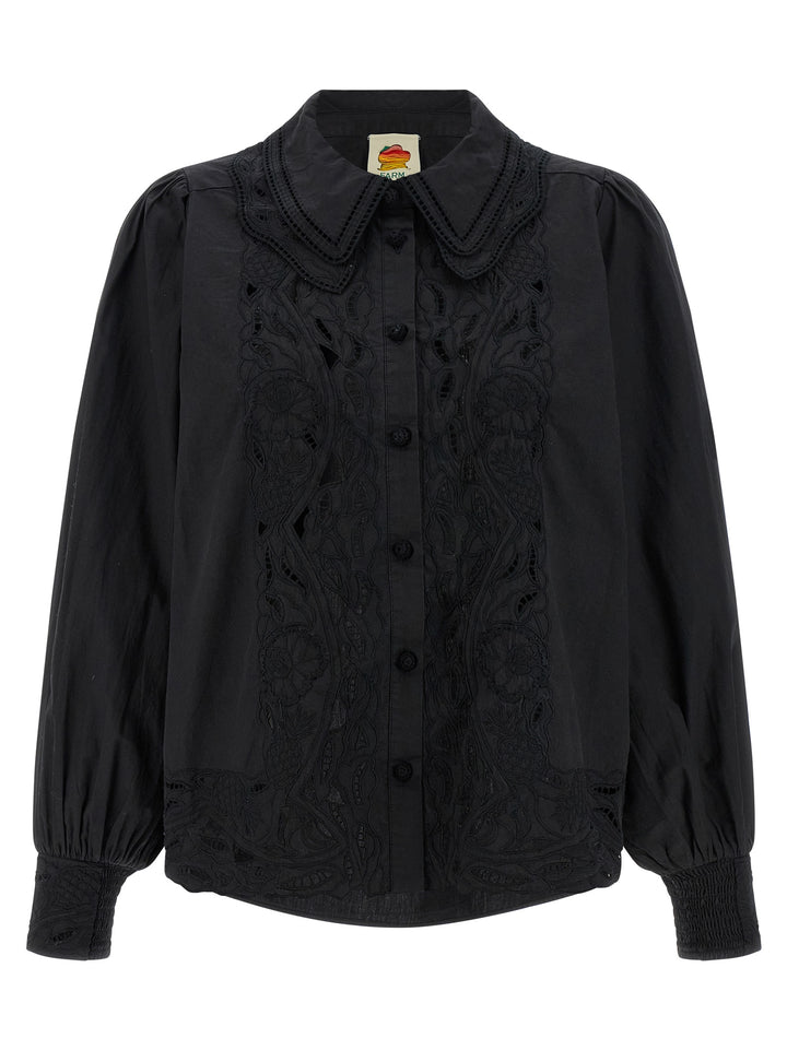 Farm Rio Black Embroidered Camicie - Nero | 731c3a53d1db0eb36223c11cb6a0bf7c14f656cd