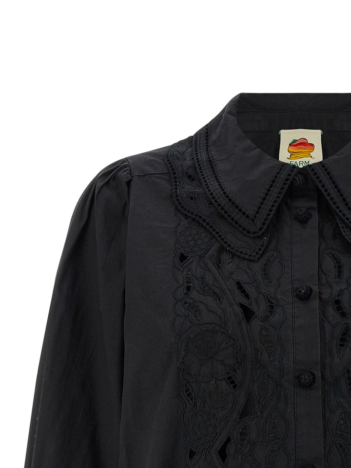 Farm Rio Black Embroidered Camicie - Nero | 0f155808719a306f37983e5b8950bf94159ce45b