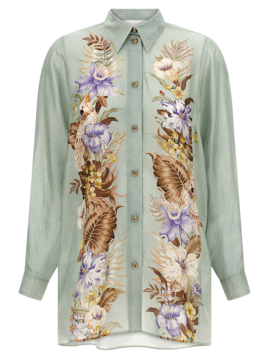 Zimmermann Coco Camicie - Celeste | 81dfad56dea9f3cc11a35d278553306ac98f595c