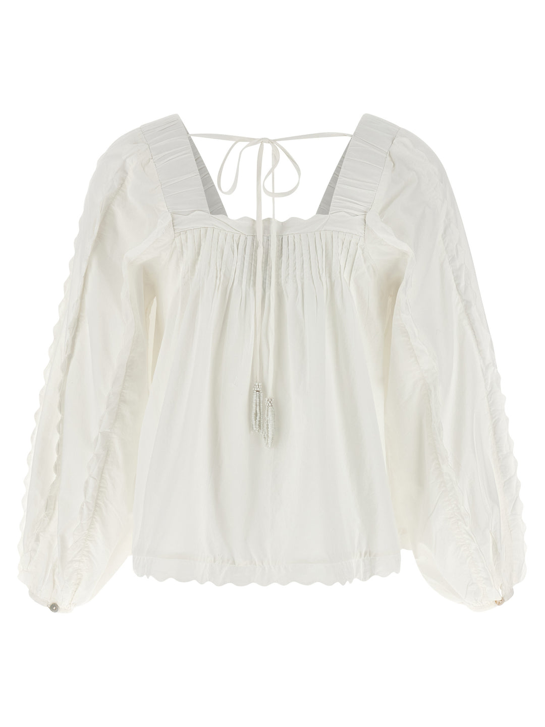 Farm Rio Cotton Blouse Camicie - Bianco | ecaf34f35f9f9bf0955c7d50f2c04fb47abf62f3