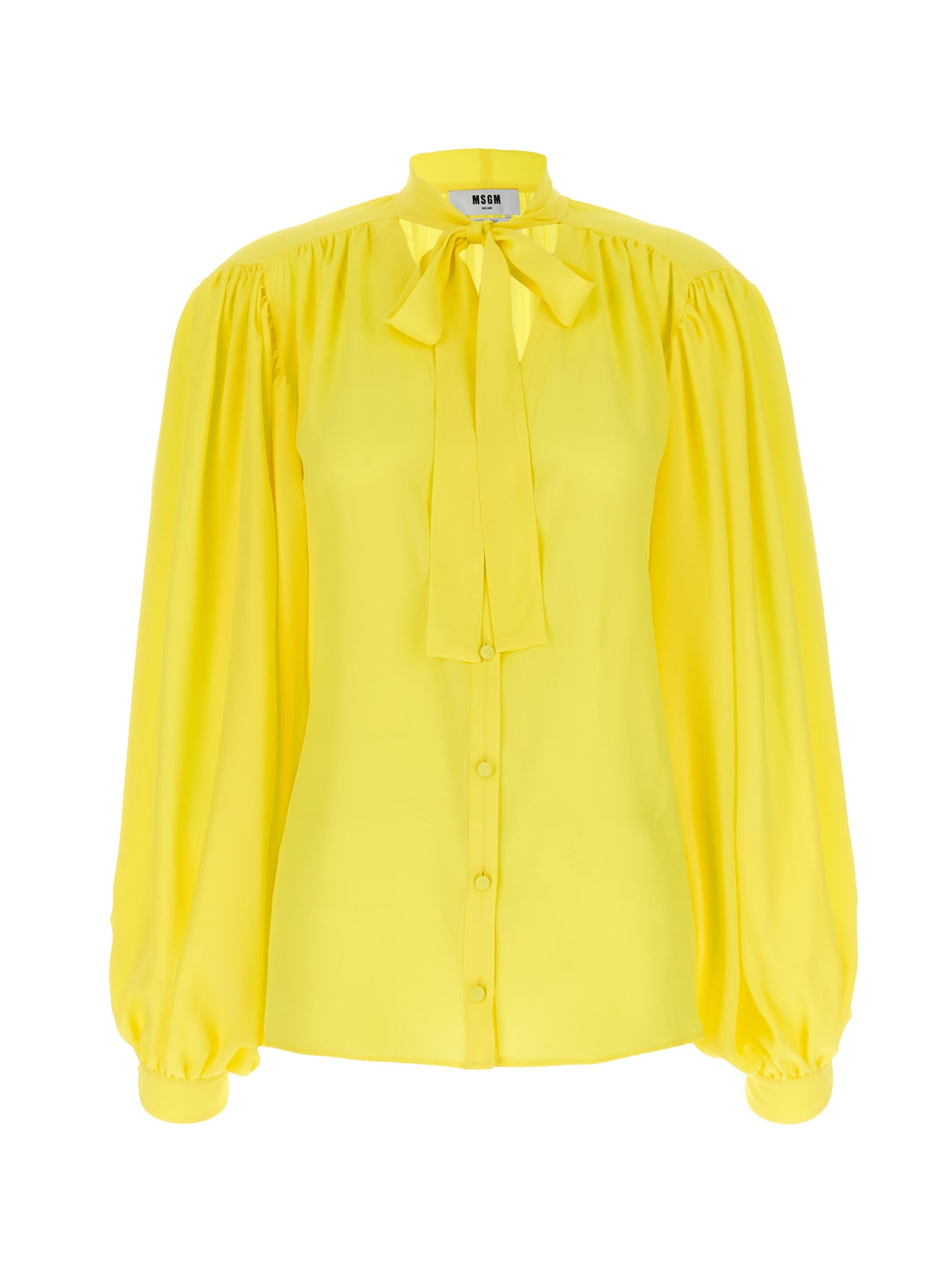 Msgm Bow Shirt Camicie - Giallo | ce6b6f19939d9d885085d7e9a020536895ad3c09