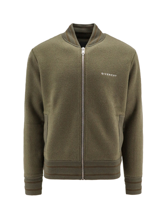 Wool Sweatshirt With Back 4g Logo