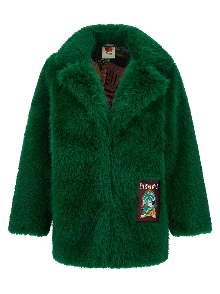 Farm Rio Faux  Graphic Patch Pellicce - Verde | d664e1abd837f1c7d4f730ea4b10bb389113940a