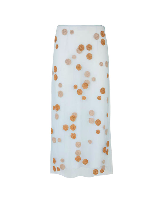 Tulle Skirt With All-Over Macro Polka-Dot Motif