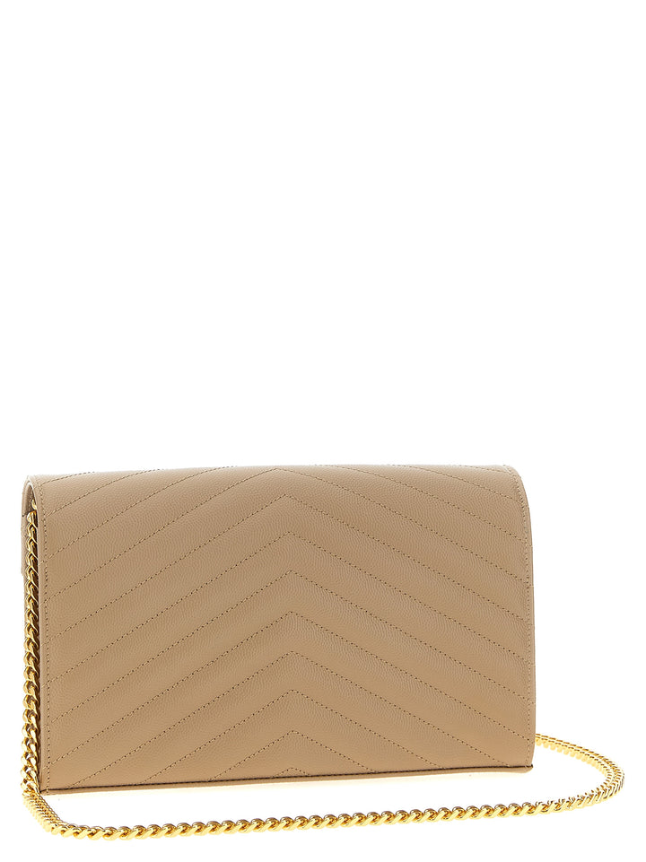 Saint Laurent Monogram Borse a Tracolla - Beige | 56138675640bbed1eb2dd21bdba776a09de3b3c3