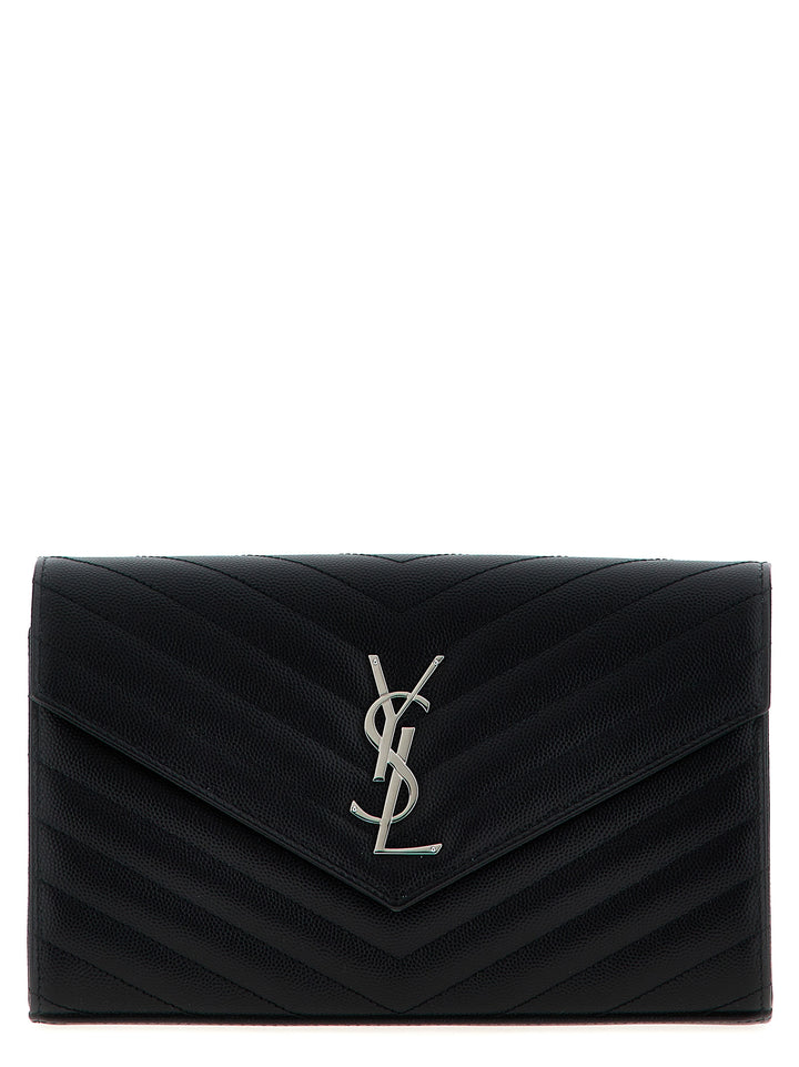 Saint Laurent Cassandre Clutch - Nero | 9ccfce0f9454b3616547fc4f6b35a1051bee7b88