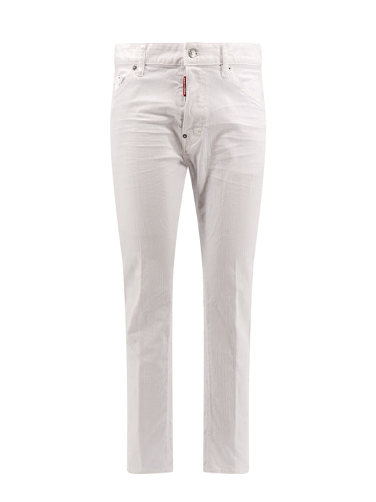 Stretch Cotton Trouser With White Bull Tag