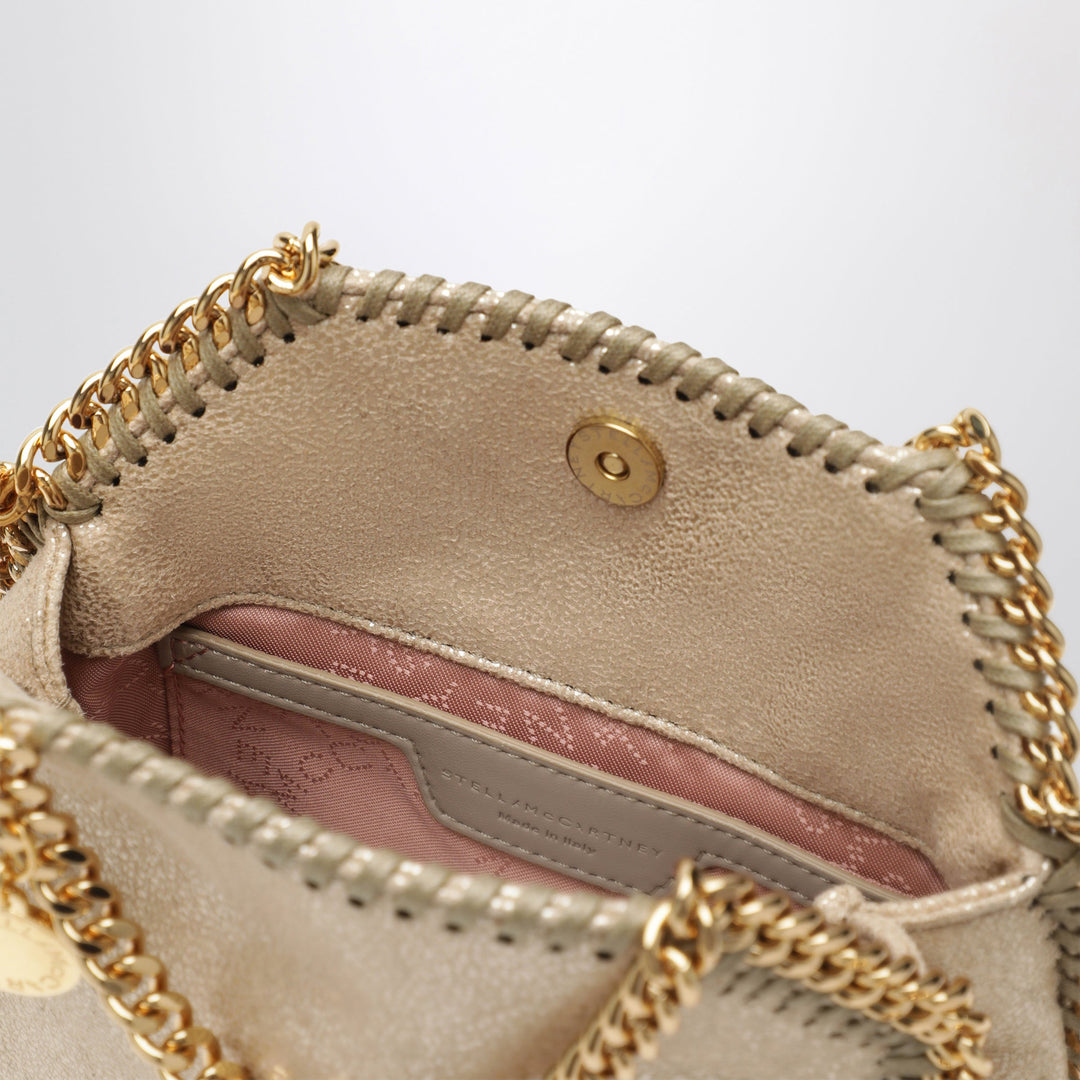 Stella McCartney Micro Falabella con Finitura Metallica Pirite