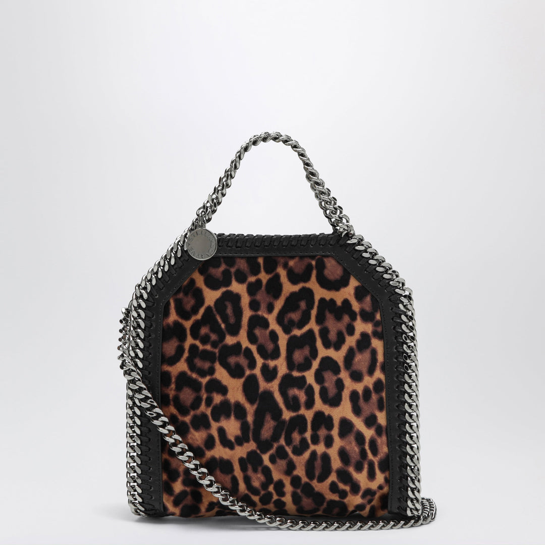 Stella McCartney Bolso Tote de Terciopelo Falabella Estampado Leopardo Micro