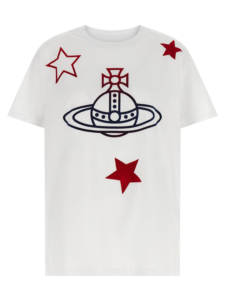 Vivienne Westwood Orb And Stars Classic T shirt - Bianco | 94677c52de9f6b0816bb979c220ec04c1b24d96c