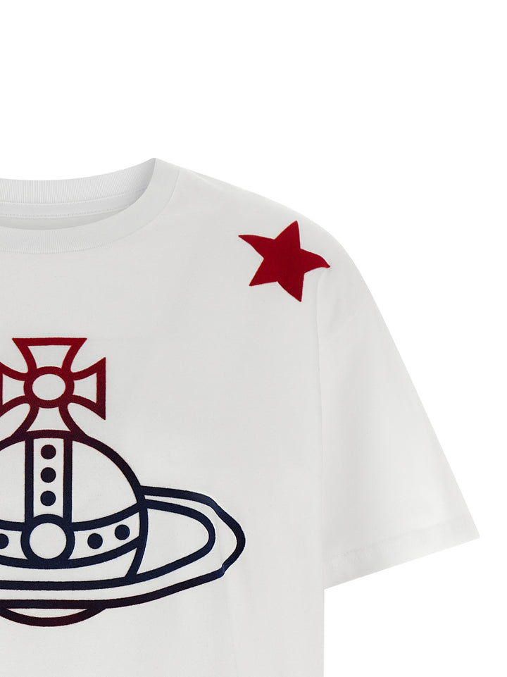 Vivienne Westwood Orb And Stars Classic T shirt - Bianco | bea644be363bac699b3435e65dc26da9764273ae