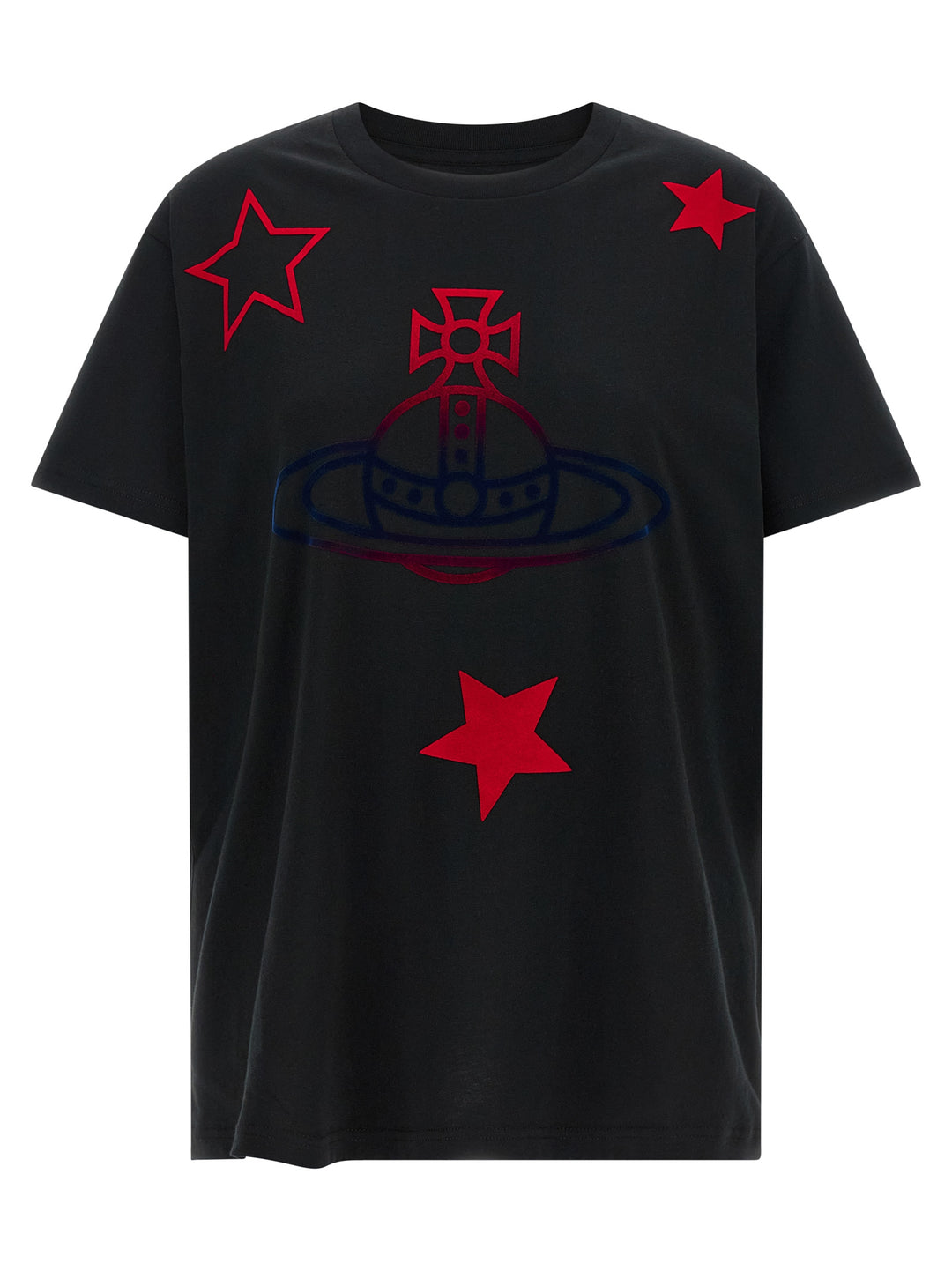 Vivienne Westwood Orb And Stars Classic T shirt - Nero | 53c0b372c1a34ea48f5b5739ab13c2872fdc7ea0