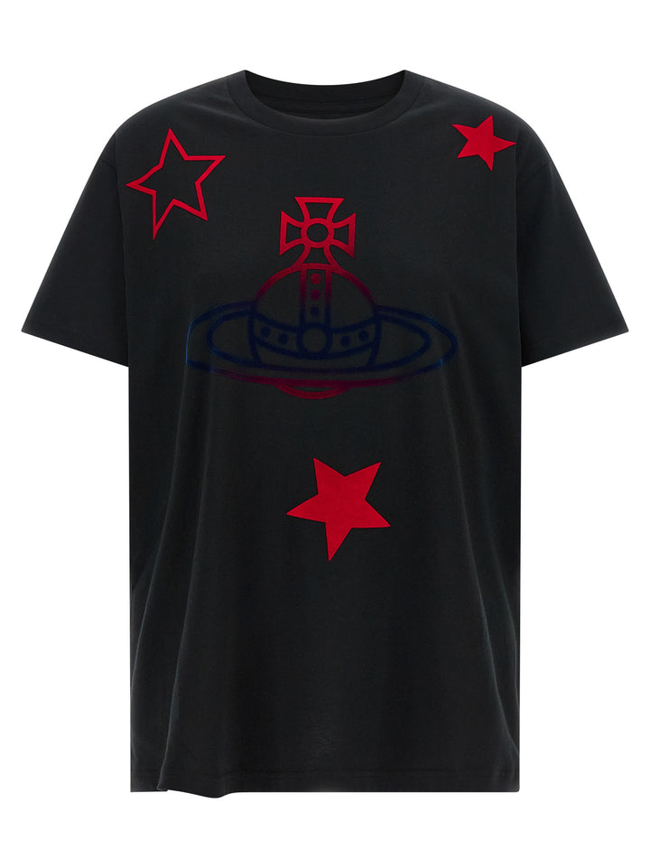 Vivienne Westwood Orb And Stars Classic T shirt - Nero | 53c0b372c1a34ea48f5b5739ab13c2872fdc7ea0