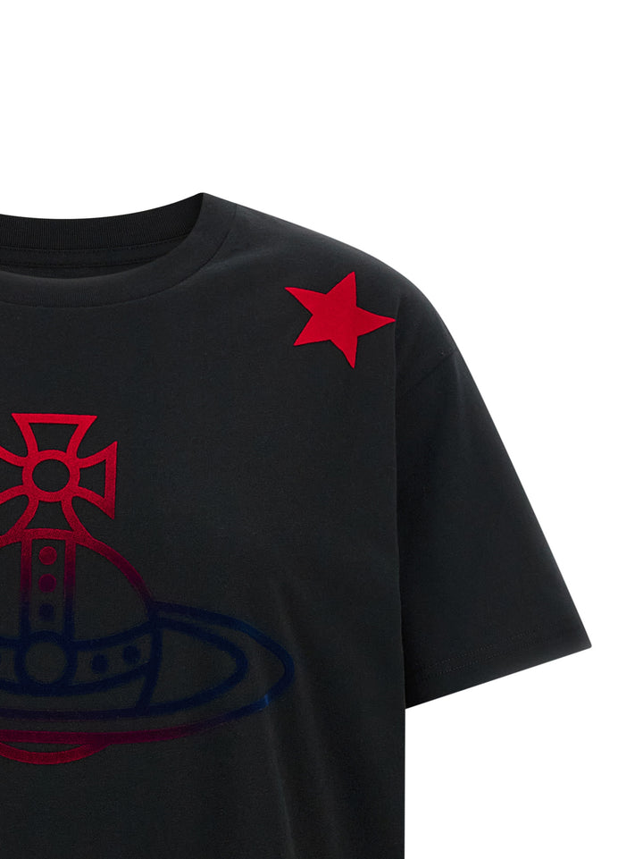 Vivienne Westwood Orb And Stars Classic T shirt - Nero | f0199cf56e11c7713bc9e6a69689993bf86cd82e