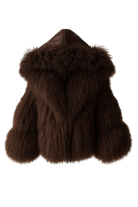 Cappotto Arianna marrone in mongolia