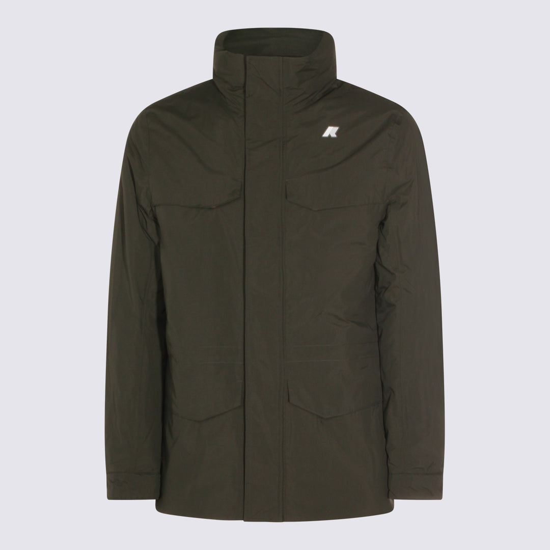 K-Way Jackets - GREEN BLACKISH | ac4d20be71f4448a0a27adf429d607e207fdbb1d