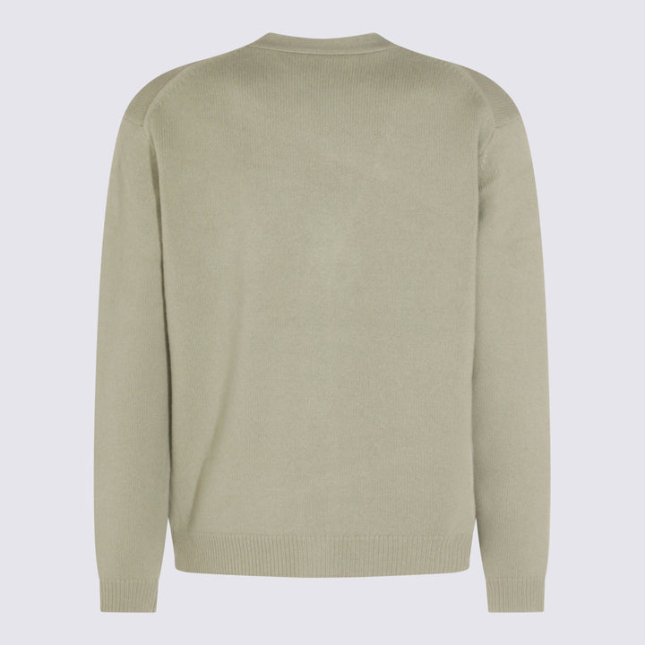 Maison Kitsune' Sweaters - SAGE GREEN/ECRU | 41dbeca82a276c4e9021e99d0949a7dc43b90784