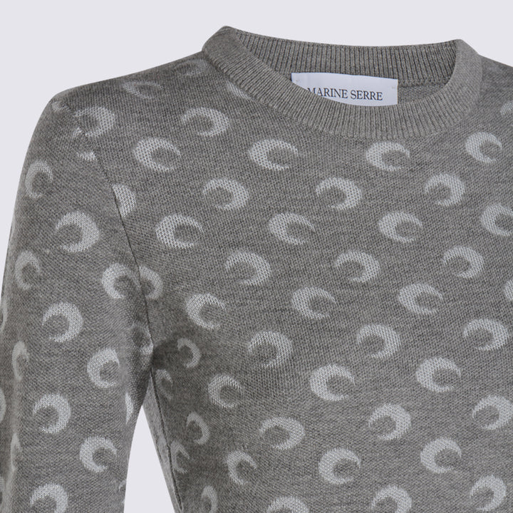 Marine Serre Sweaters - MISTY GREY | 69c625f0bb7a337f3905d00bef860d6dc5f2e175